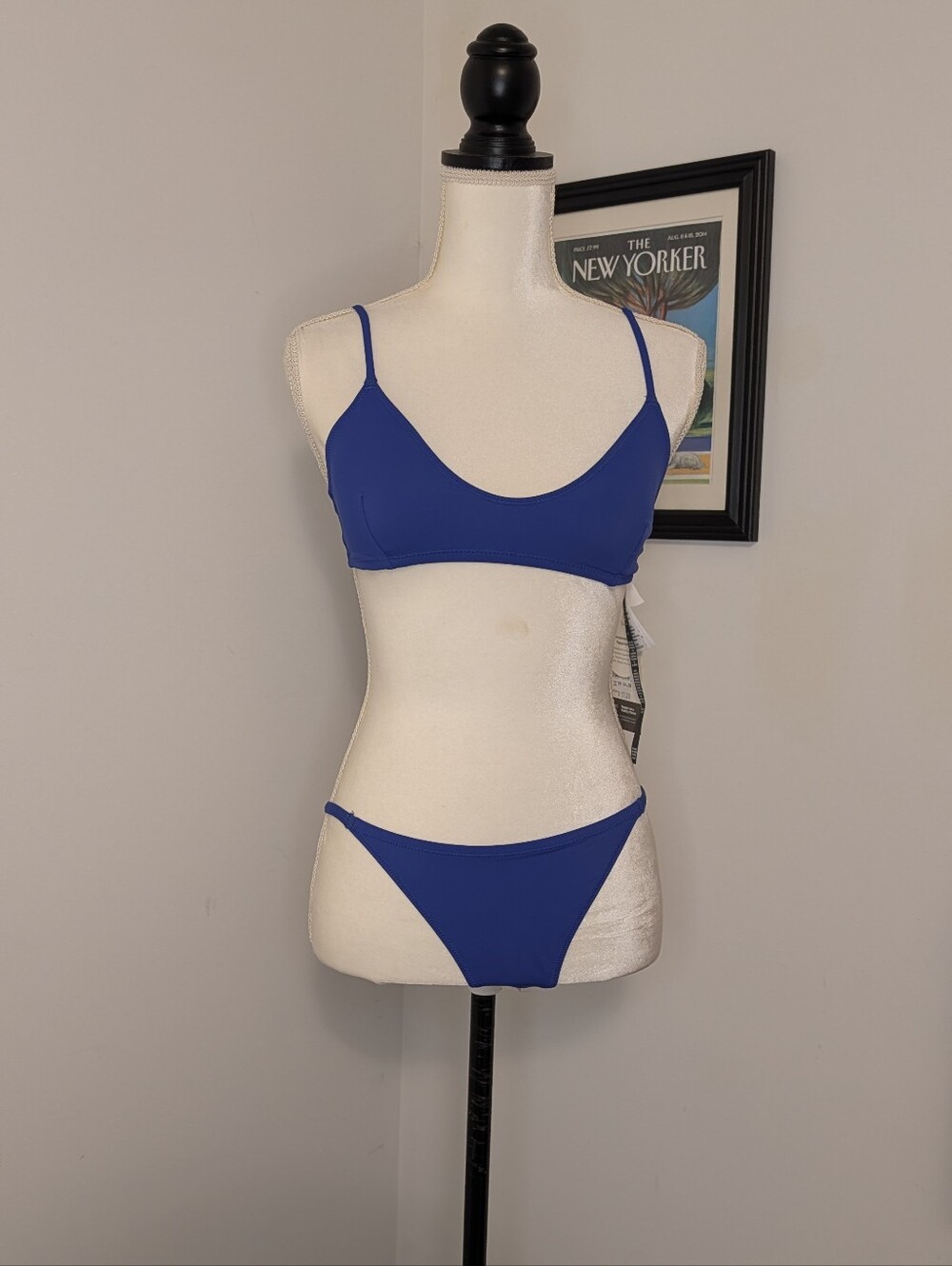 Vuori Copenhagen Blue Heat Wave Bikini Top Cheeky Bikini Bottom Set